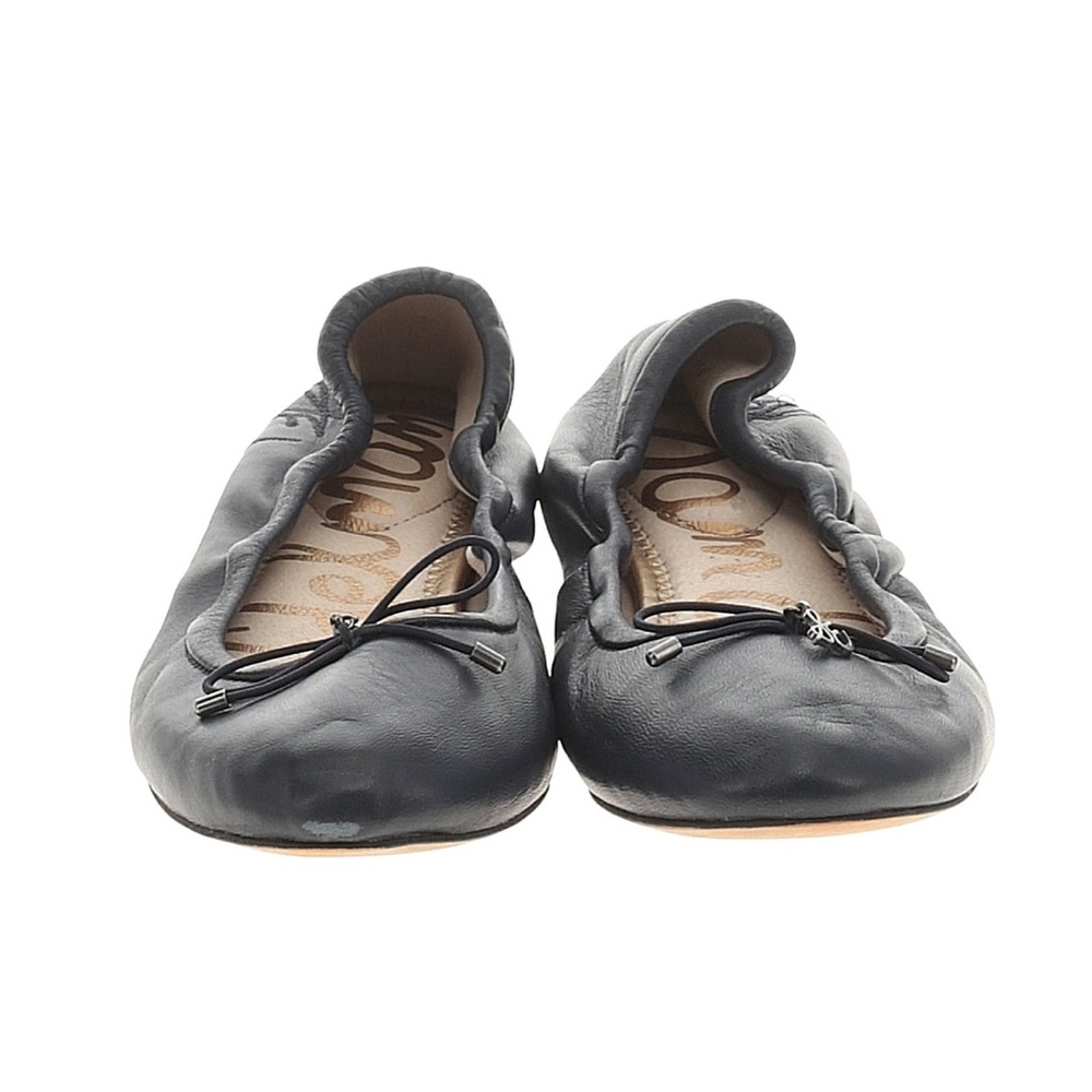 Sam Edelman Leather Ballerina Flats Size 8 Navy Blue - Excellent Condition!